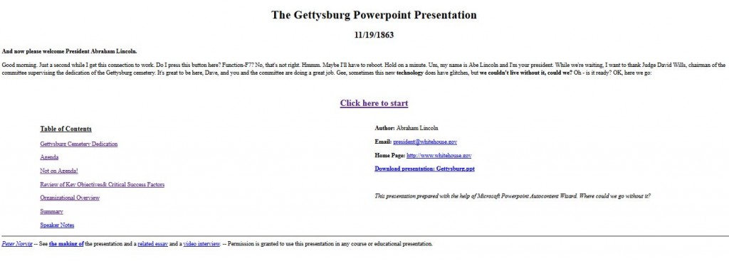 gettysburg powerpoint presentation by peter norvig