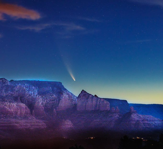 Comet Neowise over Sedona
