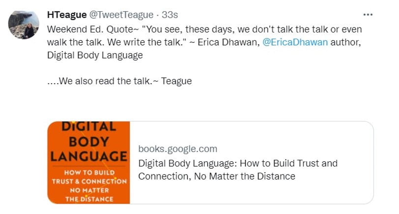 Digital Body Language Tweet