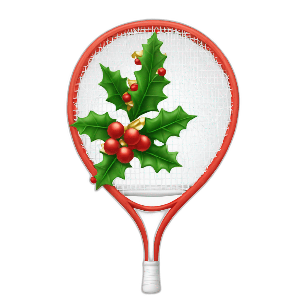 red decorated tennis racket